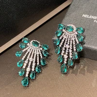 fashion multicolor vintage bohemia zircon geometric retro drop earrings for women