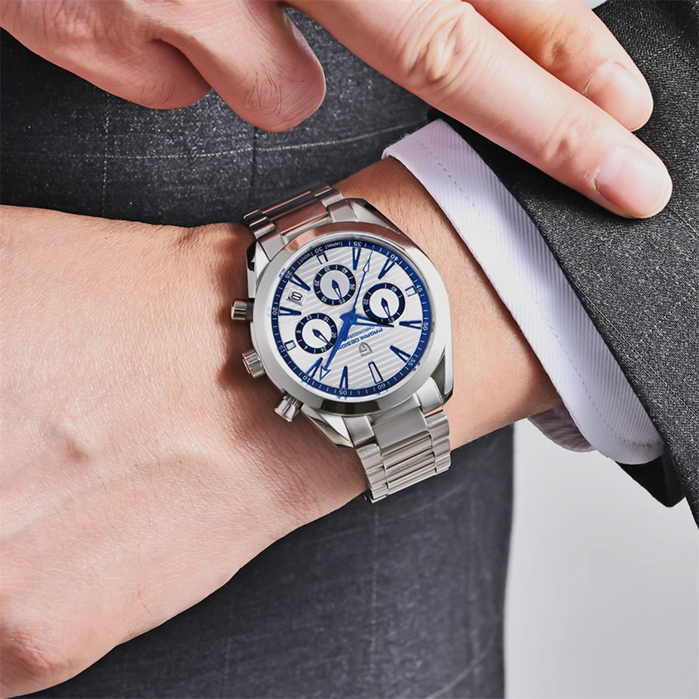 Часы наручные PAGANI Design Мужские кварцевые автоматические Роскошные деловые