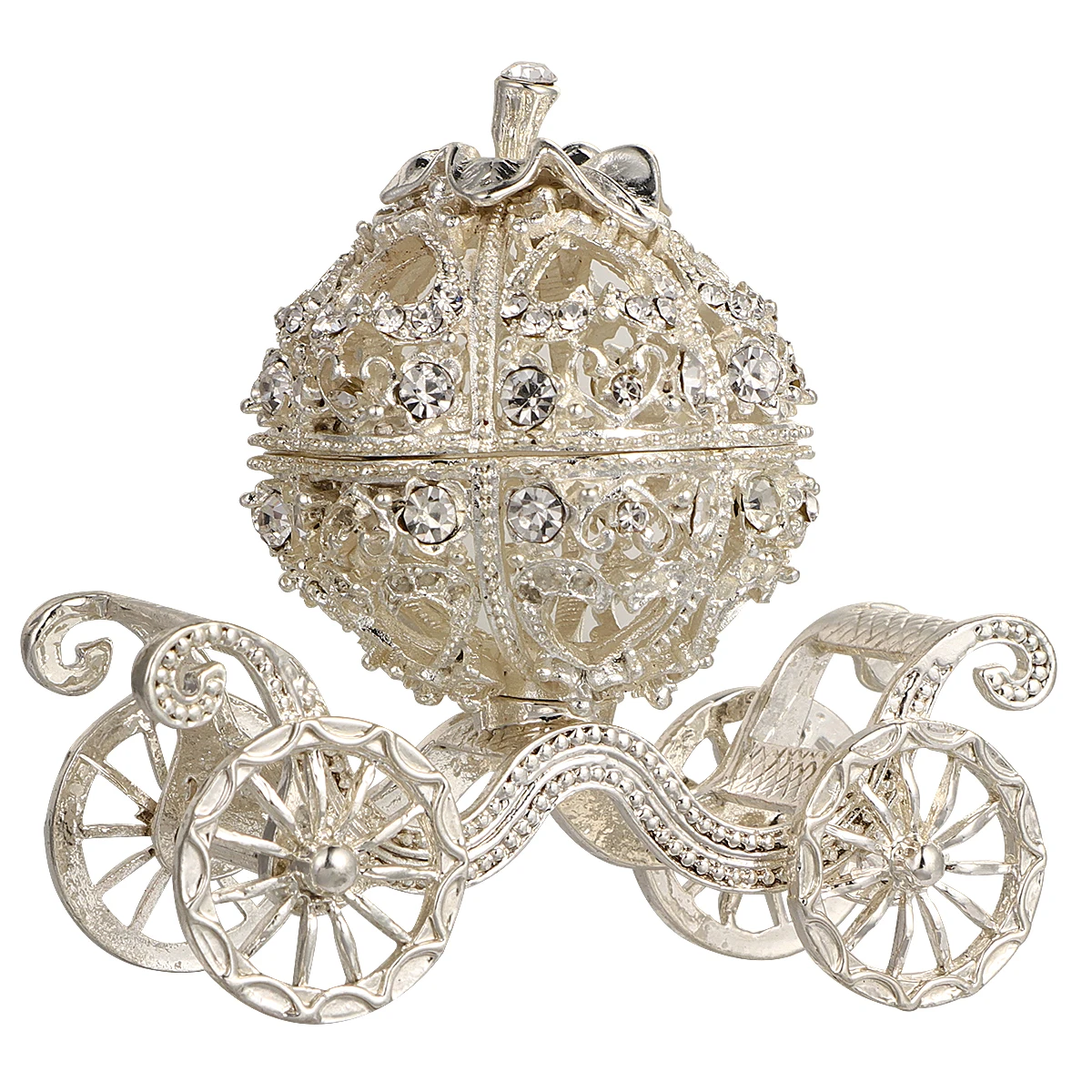 

Rhinestone Crystal Pumpkin Trinket Box Cinderella Carriage Jewelry Chests Creative Gift Ornament Carriage Bags Accessories Gift