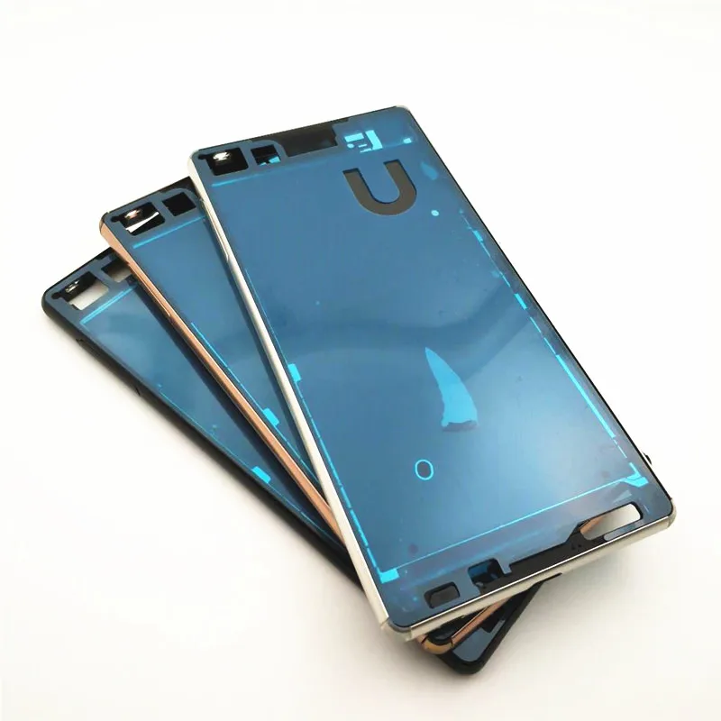 

For Sony Xperia Z4 Z3 Plus E6553 Middle Frame Single Card Frame Bezel LCD Housing Mid Faceplate + Side Button + Dust Plug Cover