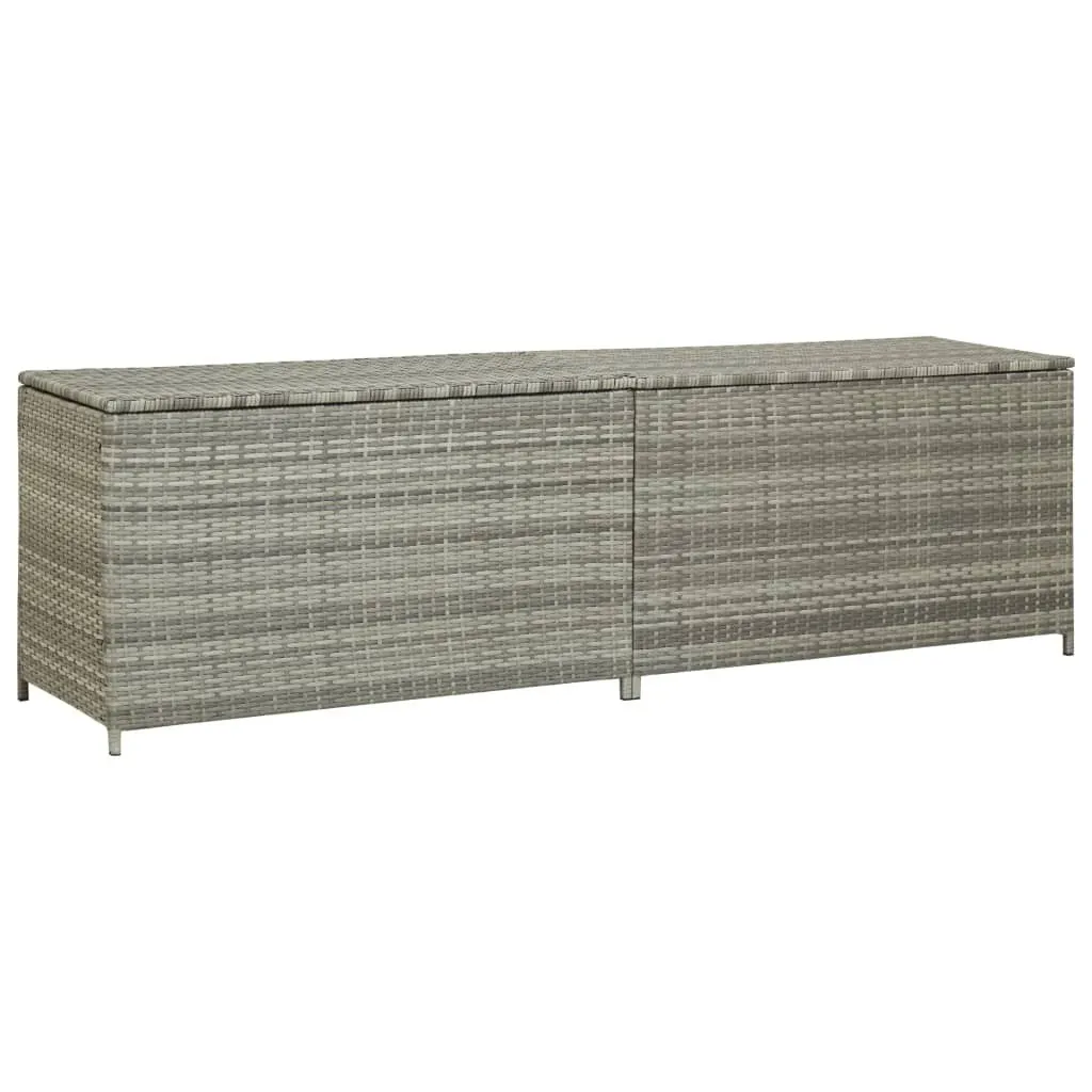 

Garden Storage Box Poly Rattan 78.7"x19.6"x23.6" Gray