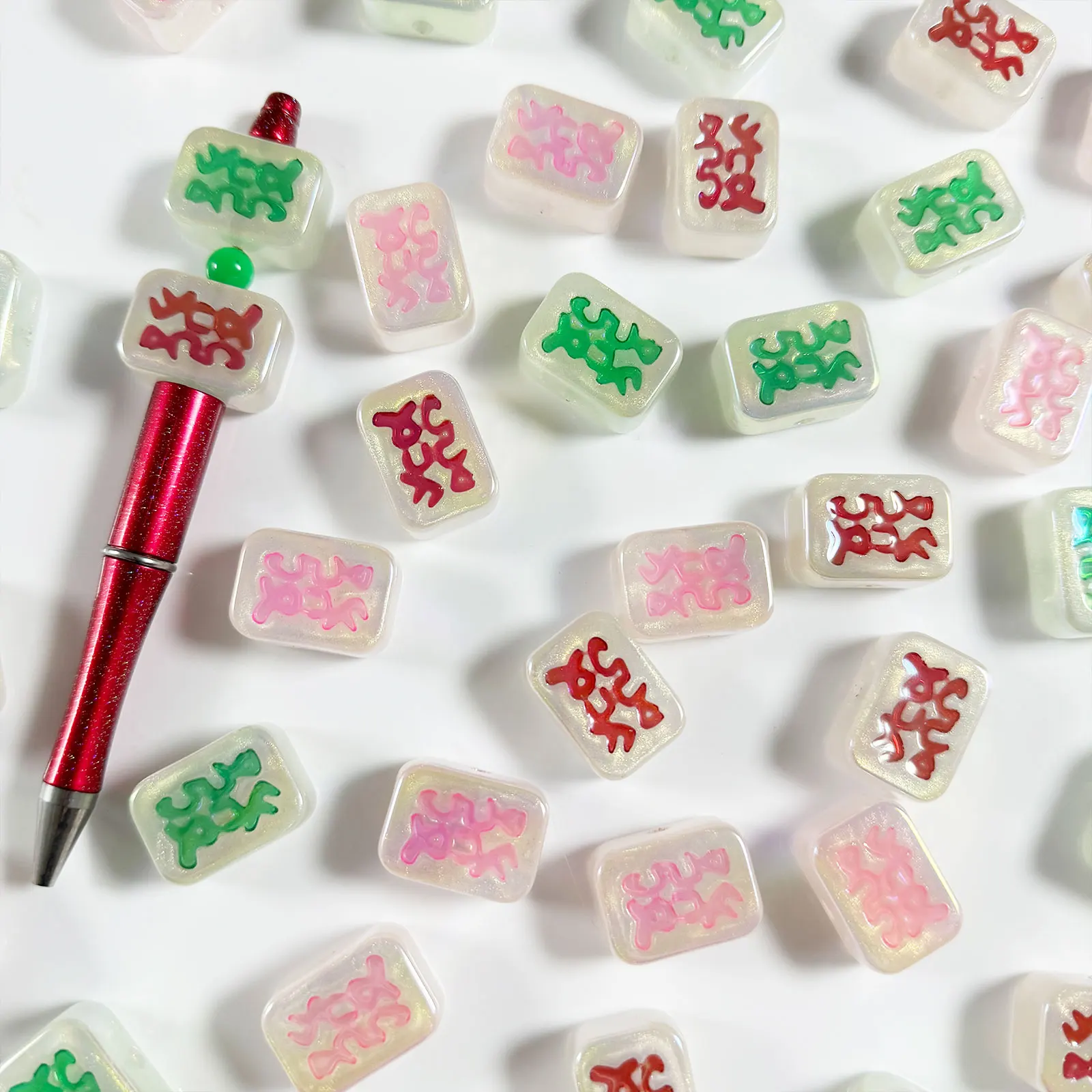 Светящиеся блестящие бусины в виде русалки для телефона