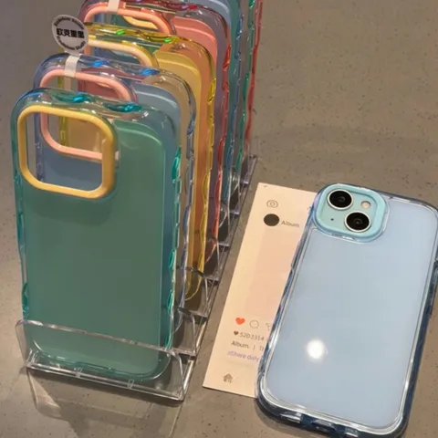 Противоударный чехол ярких цветов для iPhone 17, Air 16, 15, 14 Plus, 13, 12, 11 Pro Max, мягкий бампер, эстетический чехол для телефона