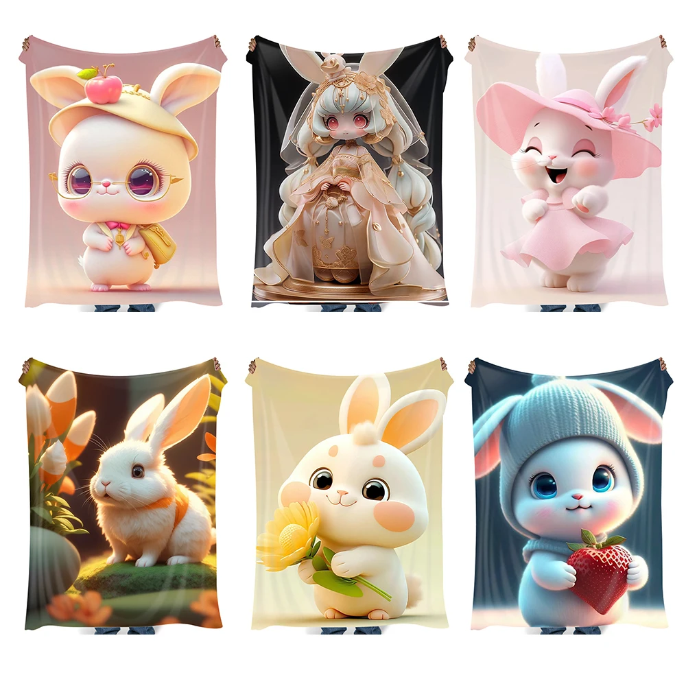 Милое фланелевое одеяло с мультяшным принтом сделай сам офисное для пикника