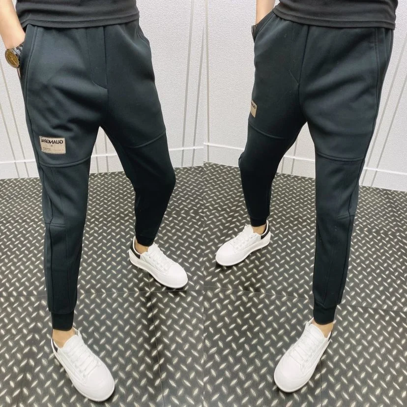 

Брюки-Карандаш мужские, повседневные тренировочные штаны, модные облегающие спортивные брюки в Корейском стиле, одежда в стиле хип-хоп, весна-осень