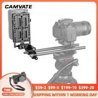 camvate quick release v mount power splitter adapter with 90%c2%b0 flip open adjustment 15mm swivel rod clamp cheese battery plate