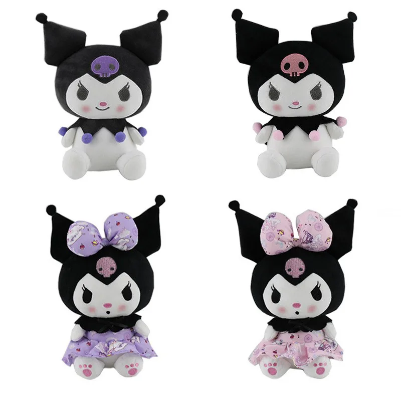 

25CM Sanrio Kawali Kuromi Hello Kitty My Melody Cinnamoroll Pillow Plush candy Toys Plushie Stuffed Doll for Kids gift