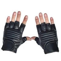 1 pair mens military tactical half finger leather fitness gloves bike sport gloves new