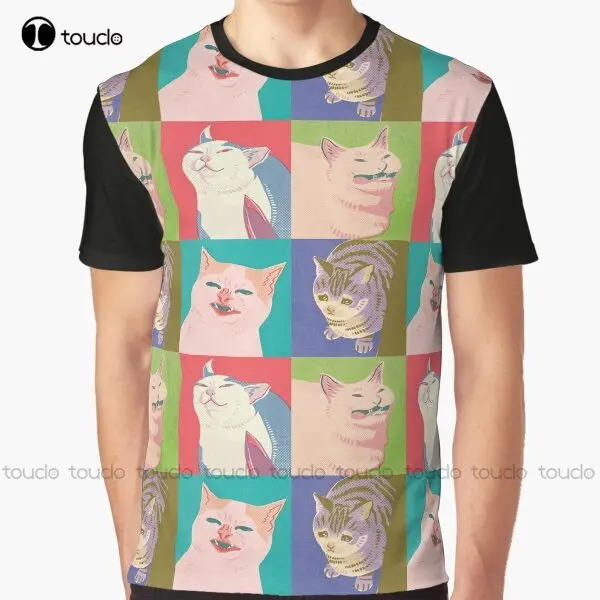 

Four Meme Cats Of The Apocalypse Graphic T-Shirt Custom Aldult Teen Unisex Digital Printing Tee Shirts Custom Gift Xxs-5Xl