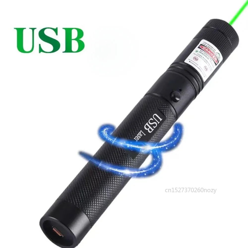 

Green Laser Pointer- 10000m USB Charging Built-in Battery Laser Torch High Powerful Red Dot Single Starry Burning Match