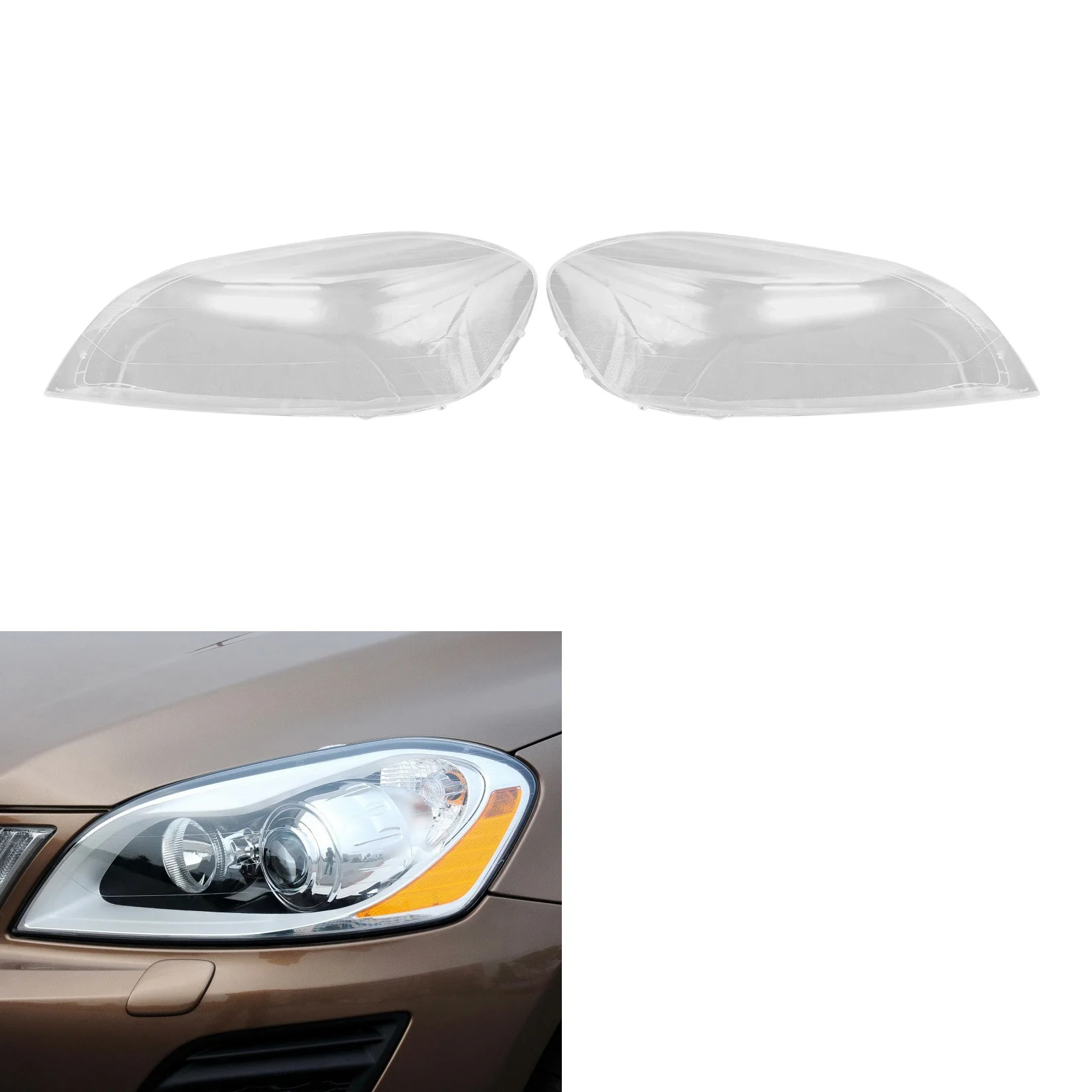 Для Volvo XC60 2009 2010 2011 2012 2013 левая фара корпус лампы затенение Прозрачная крышка