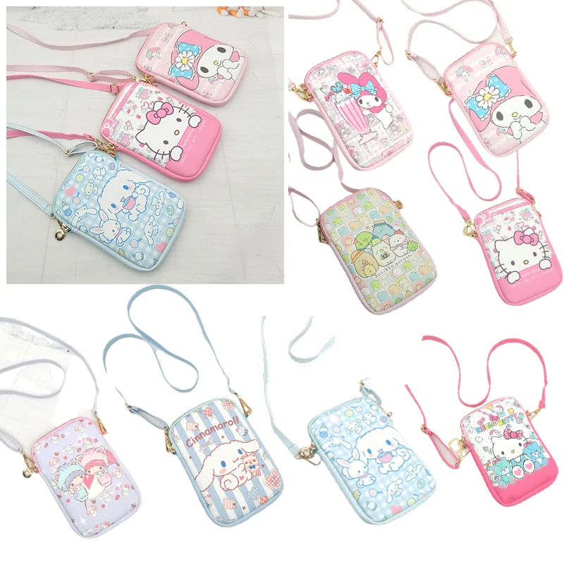 

Новые животные Sanrioed мультфильм Kuromi Kittys сменить мобильный телефон сумка для хранения сумка-мессенджер Kawaii детские игрушки подарок на день р...