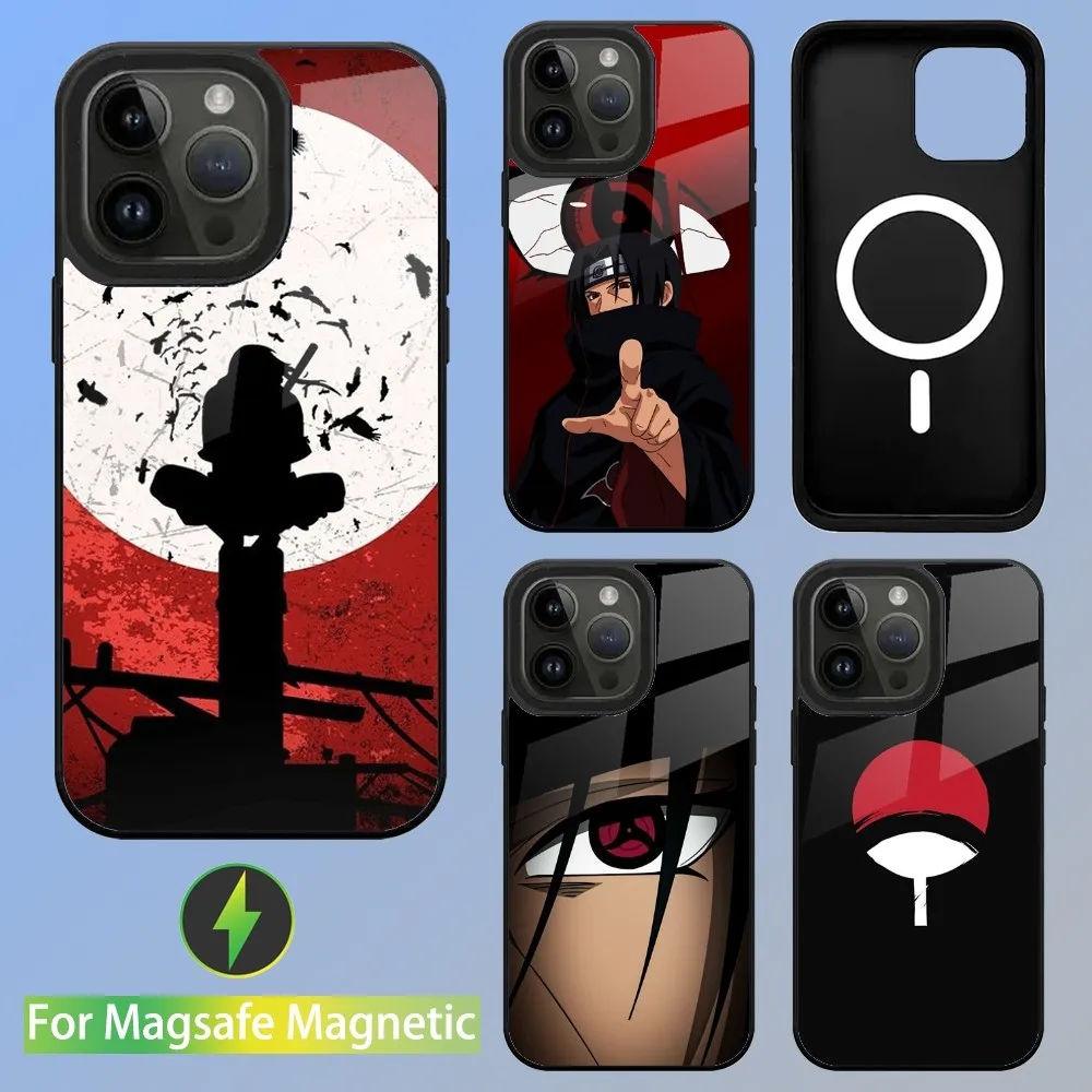 Крутой чехол U-Uchihas для телефона iPhone 15 14 13 12 11 Plus Pro Max Mini Magsafe с магнитной