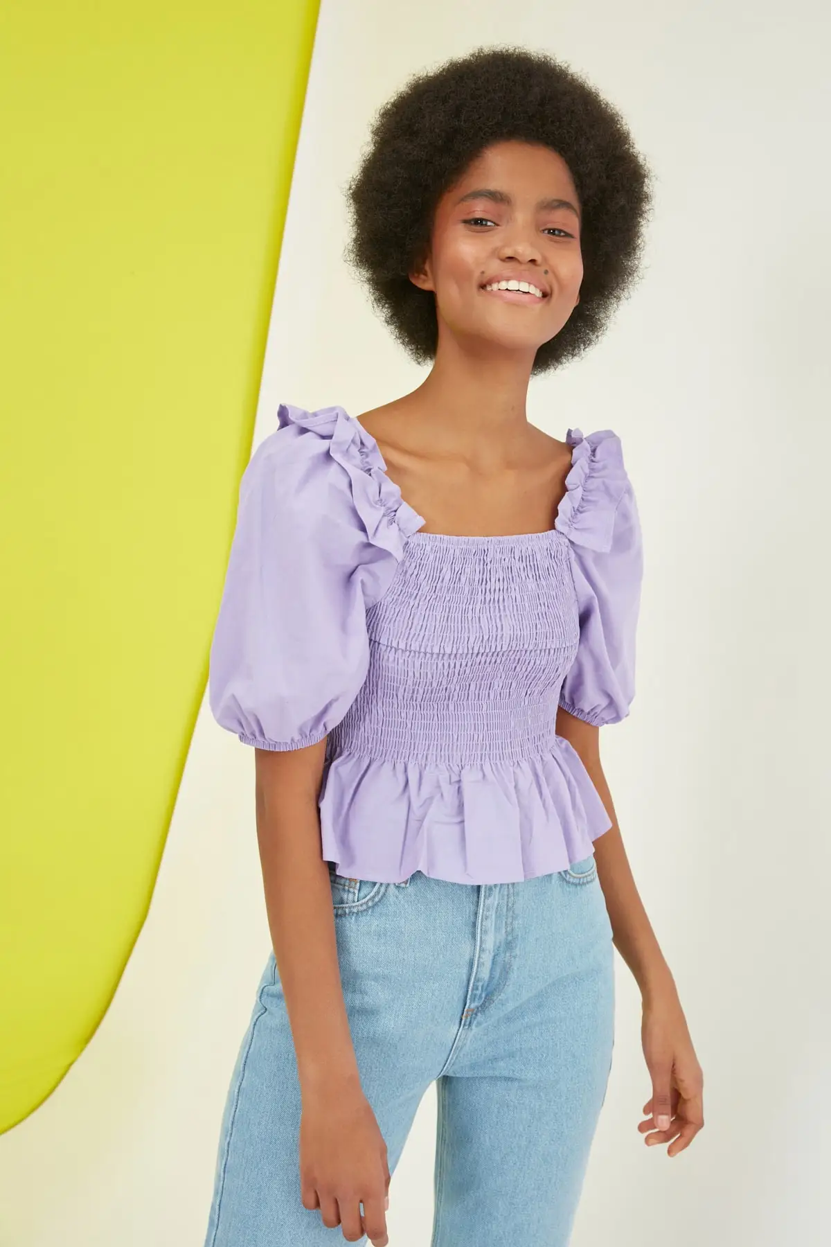 

Trendyol Balloon Sleeve And Gipeli Bluz TWOSS21BZ0226