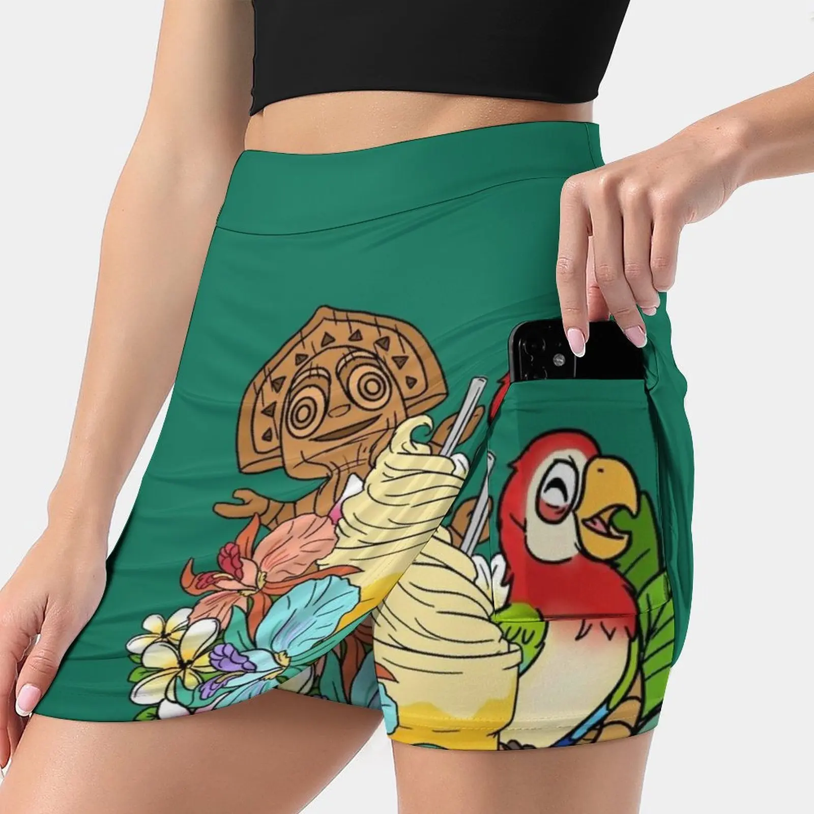 

Tropical Hideaway Skirts Woman Fashion 2022 Pant Skirt Mini Skirts Office Short Skirt Tiki Room Dole Whip Polynesian