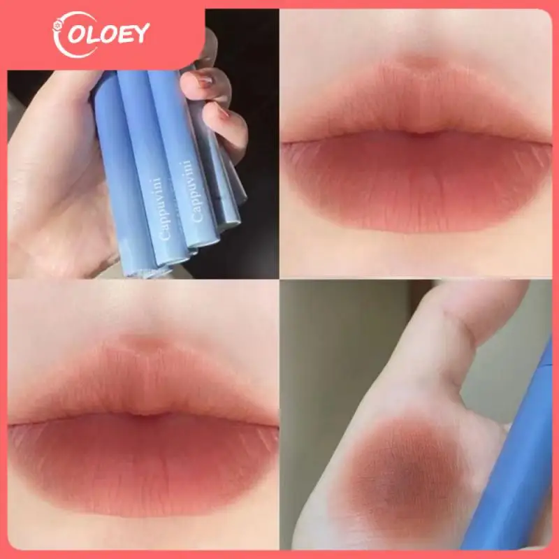 

Red Lip Tint Mud Velvet Matte Lipstick Blue Lipstick Tube Lasting Colored Chestnut Chocolate Lip Gloss 6 Colors Lips Makeup