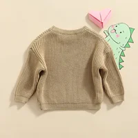 6M-5Years Toddler Baby Round Neck Sweaters, Winter Warm Long Sleeve Candy Color Knit Pullovers Knitted Sweater