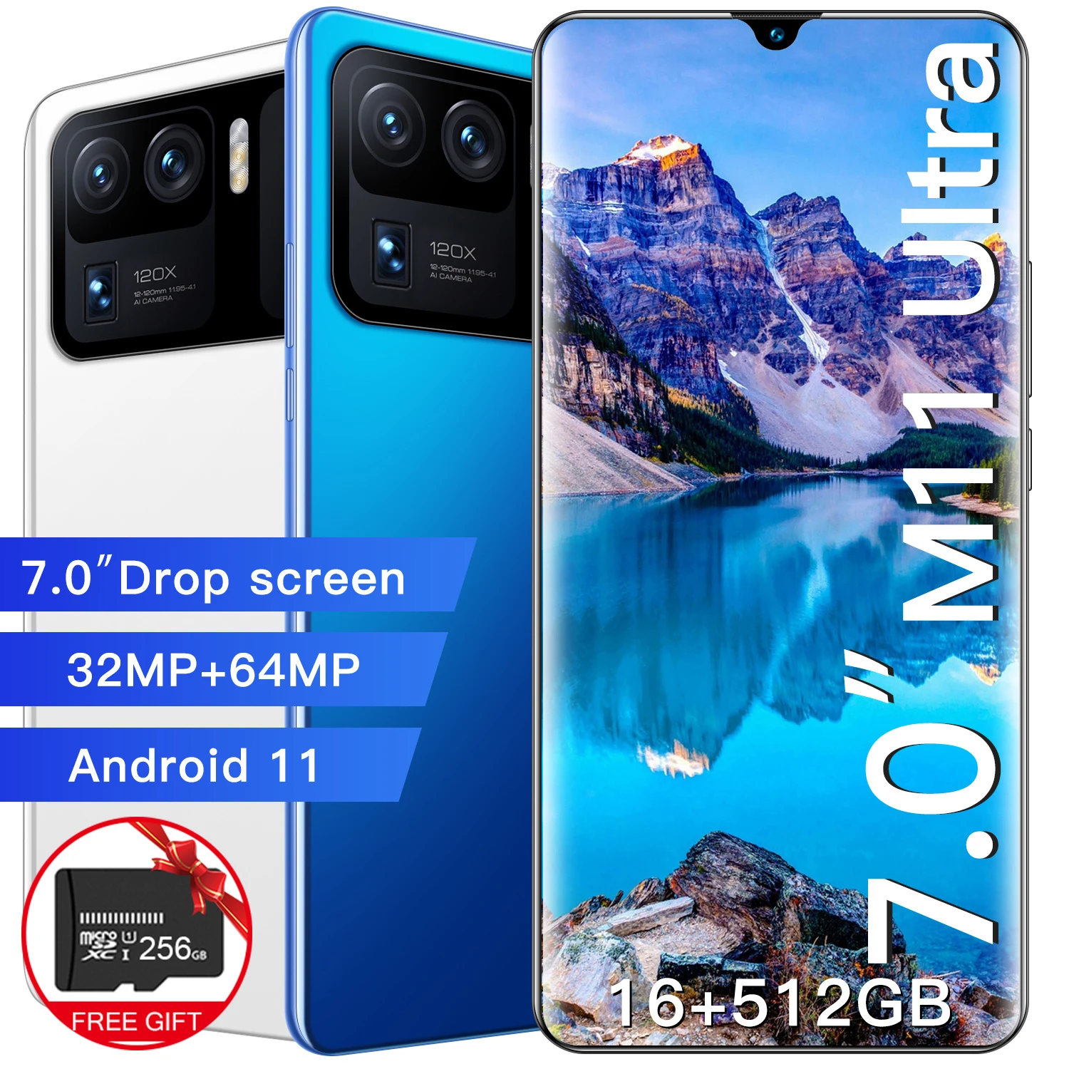 

Смартфон M11 Ultra, 7,0 дюйма, 16 + 512 ГБ, 7200 мАч, 32 + 64 Мп