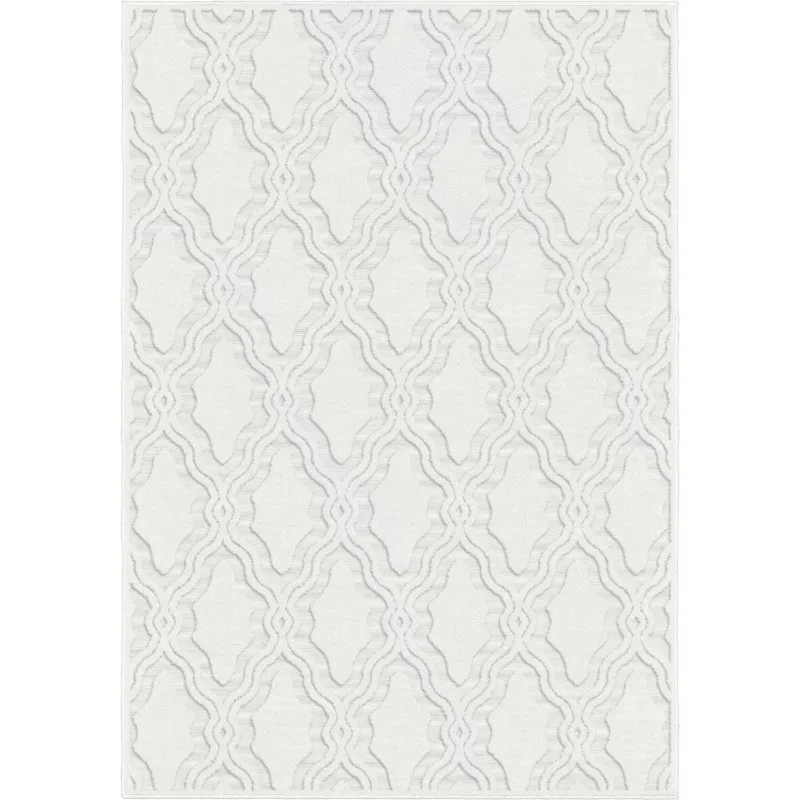 

House Cotton Blossom Indoor- Outdoor Area Rug, Natural, 5'2" x 7'6"