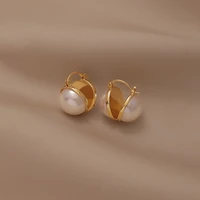 french fashion simple light luxury high quality pearl earrings gift banquet wedding women jewelry earrings 2022