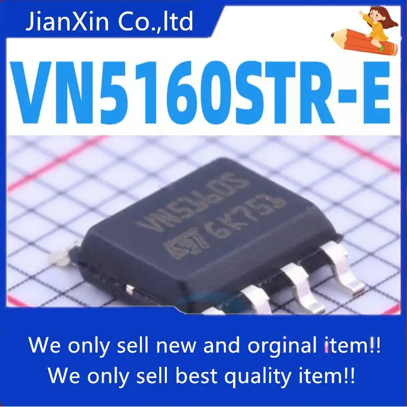 

10 шт., 100% оригинальные новые фонарики VN5160S SOP8 SMD, драйвер моста, интегральная схема чипа
