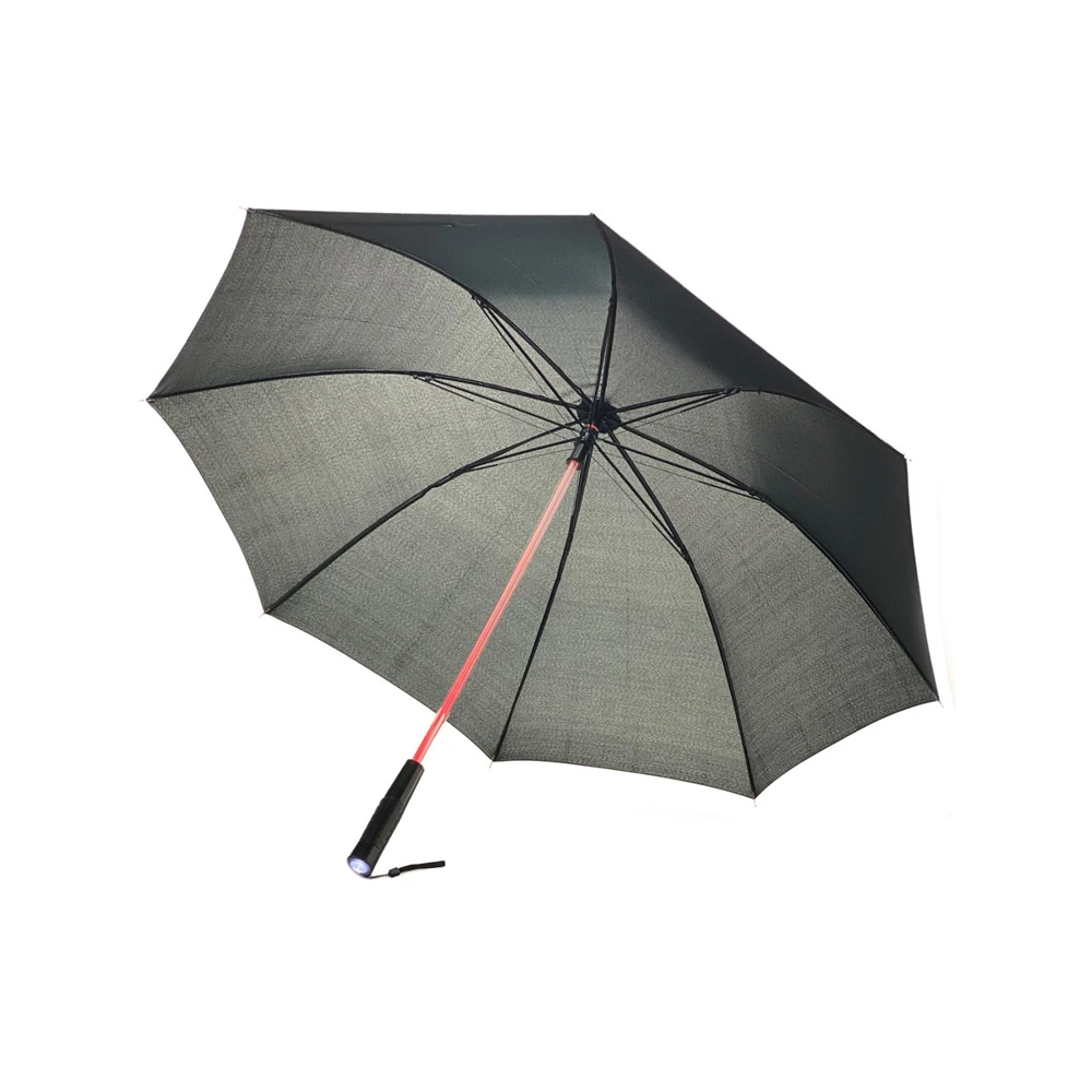 Зонт-трость &quotСветовой меч&quot черный (встроенный фонарик) |