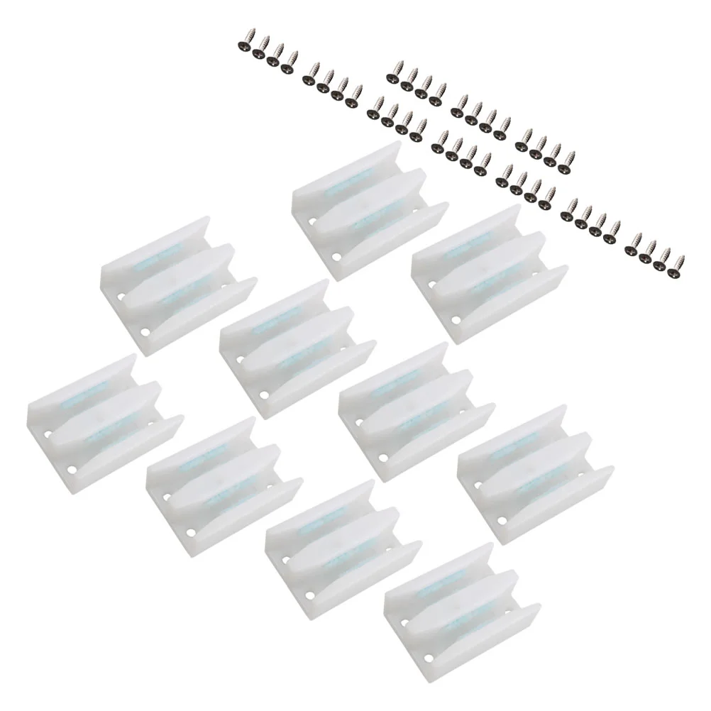 

10 Pcs Shower Door Bumpers Sliding Glass Guide Track Blocks Stopper Replacement Parts Bottom
