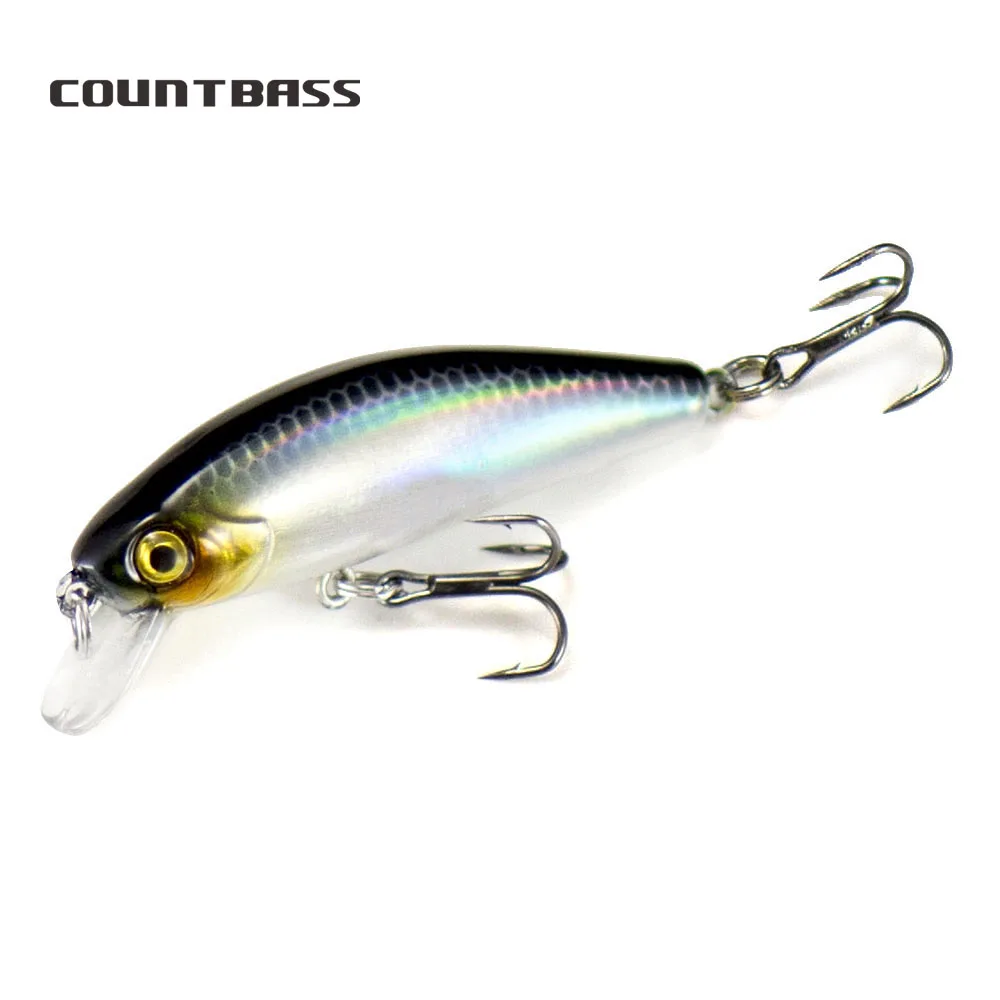 

COUNTBASS Sinking Minnow Hardbait 40mm/1.6" 50mm/2" Wobbler Fixed Weight, Shad Crankbait Trout Bass Fishing Lures