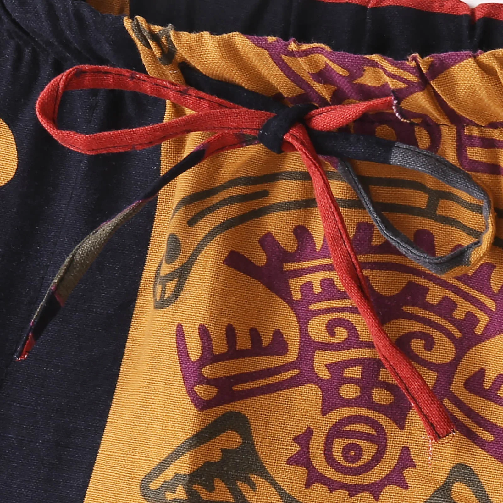 Брюки-султанки мужские из хлопка и льна Мешковатые повседневные свободные штаны