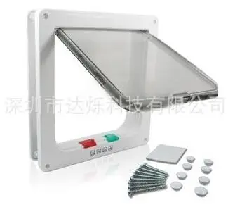 

4 Way Large Medium Small Pet Cat Puppy Dog Door Flap Locking Lockable Safe Gate