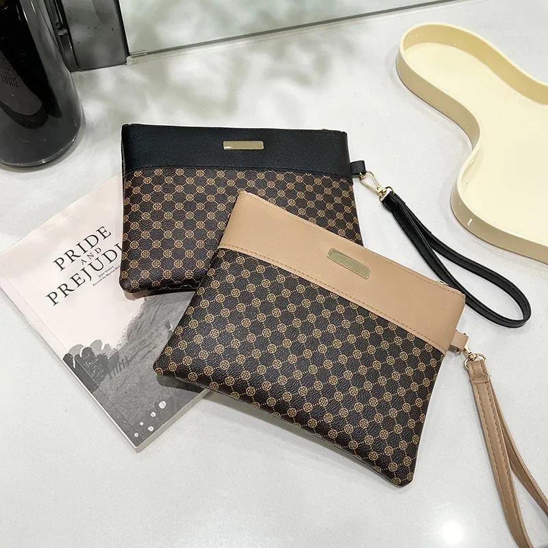 Элегантный Модный Дамский клатч с принтом кошелек контрастных цветов Корейская