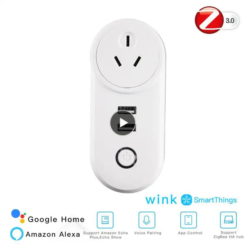 

Смарт-розетка ZIGBEE3.0 с 2 USB-портами, 100-240 В
