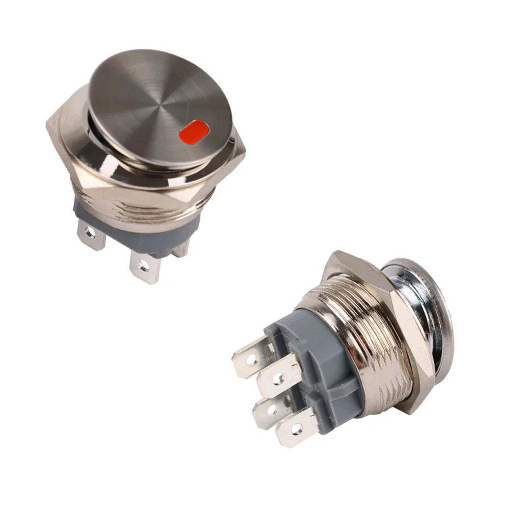 

Металлический тумблер-переключатель DIANQI 220V 12V 6V 16А с подсветкой