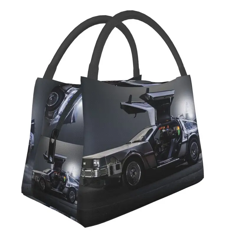 

Back To The Future Insulated Lunch Bags for Women Sci-Fi Comedy Movie Resuable Cooler Thermal Food Lunch Box Hospital Office