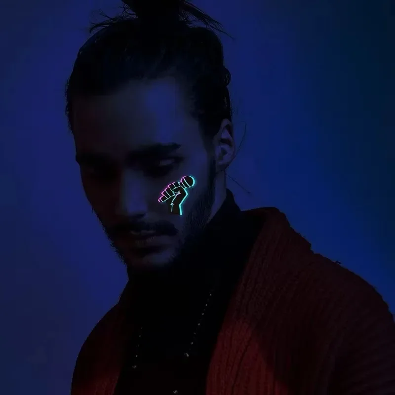 10 шт. набор светящихся татуировок временные цвета светящиеся водонепроницаемые