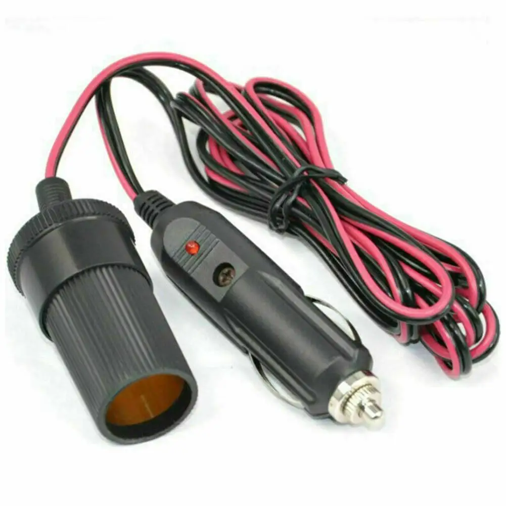

12V 3A Car Cigarette Lighter Extension Cord Male And Female Socket Plug Extension Cord Cable Adapter Car Accessories 1/3/5Meters