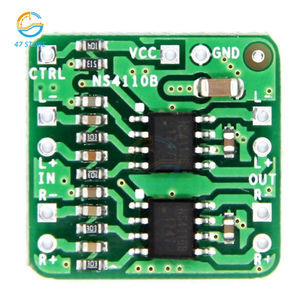 

Differential Amplifier Board 2x18W Digital Class D/Class AB Audio Power Amplifier NS4110B Voltage 6-14V