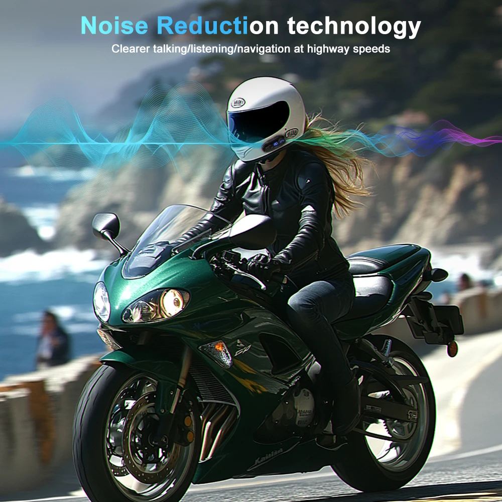 TNICER T6 Bluetooth-гарнитура для мотоциклетного шлема BT5.2 Беспроводные наушники