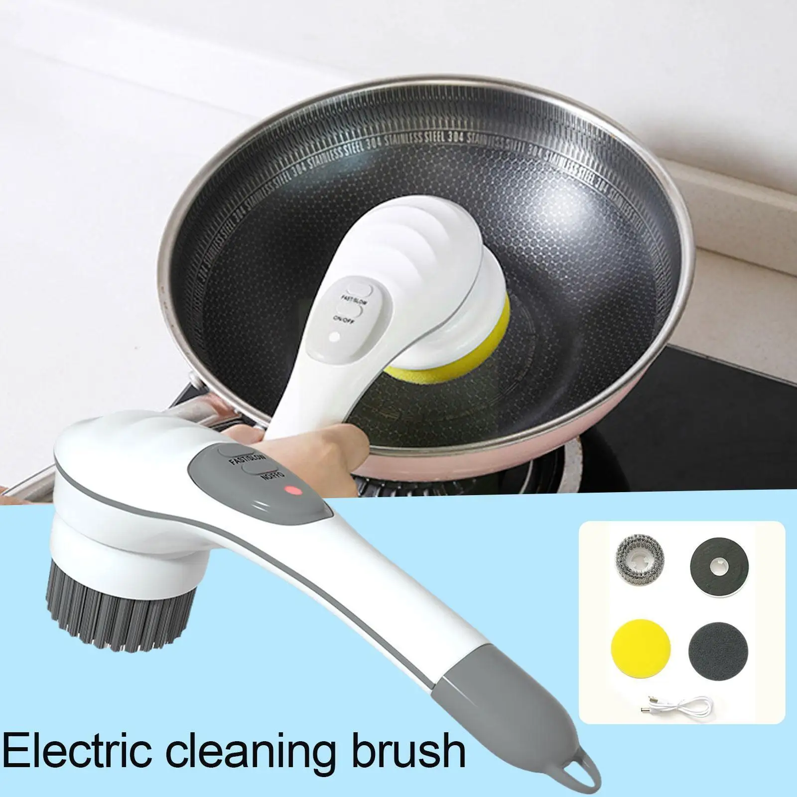 

Новая ручная электрическая щетка для мытья, кухонная посудомоечная машина 2022 K3u2, скребок для уборки дома, полировальные инструменты, многоф...