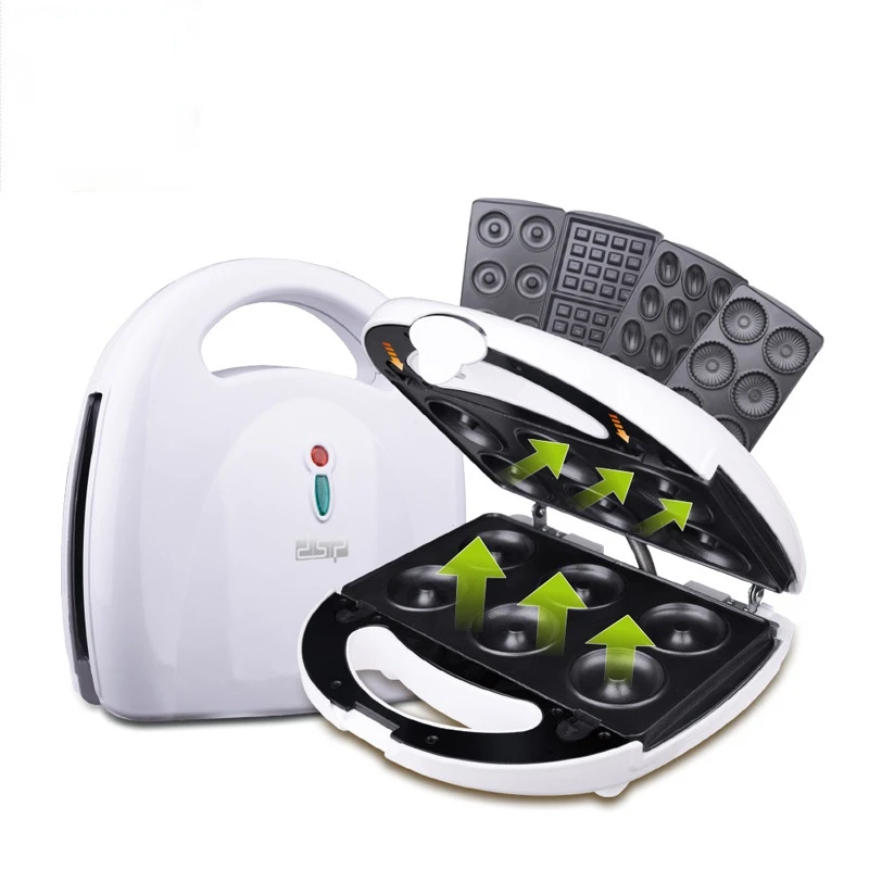 

Mini Household Multifunctional Breakfast Automatic Waffle Donut Maker Machine
