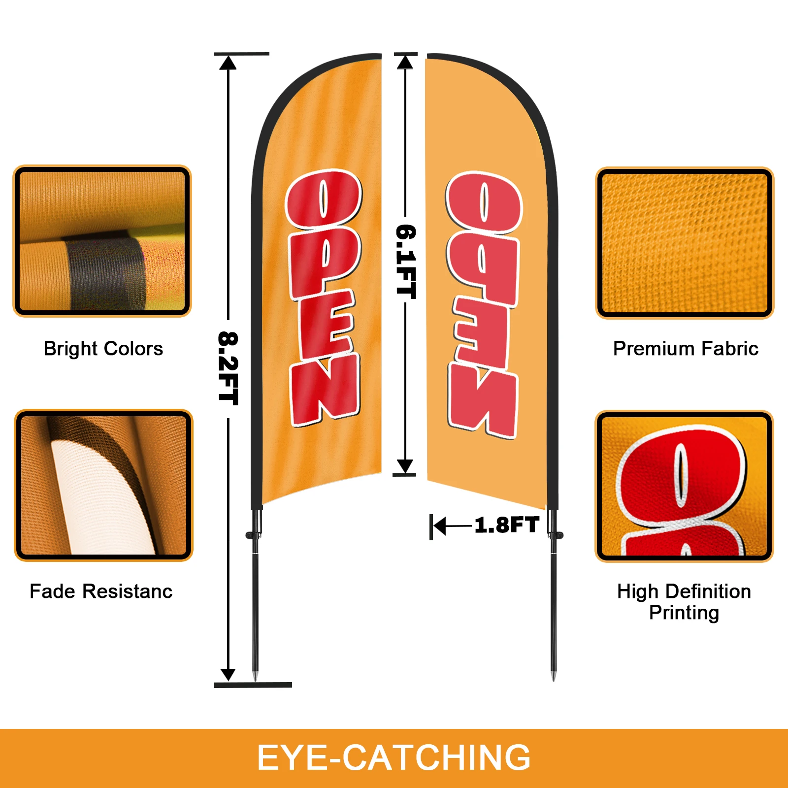 FSFLAG 1 шт. 280 см открытый флаг с перьями флагштоком рекламный наружный баннер