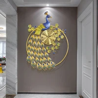 light luxury european style fashion clock creative peacock sitting room wall clock home decoration art clock hit a undertakes