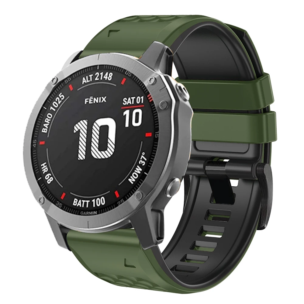 Фото Ремешок для наручных часов Garmin Fenix 7X 7 6 6X Pro, силиконовый браслет для смарт-часов Fenix 5 5X Plus 3 HR Epix 2 EasyFit, 22 26 мм №3