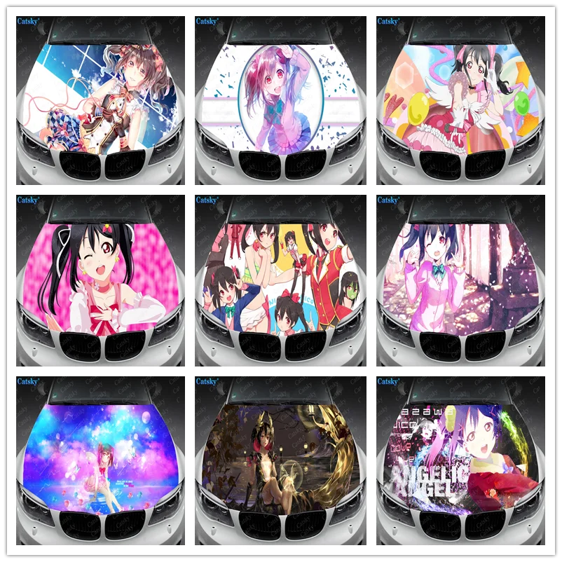 

Nico Yazawa | Love Live! Anime Girl Car Hood Vinyl Stickers Wrap Vinyl Film Engine Cover Decals Sticker Car Auto Accessories