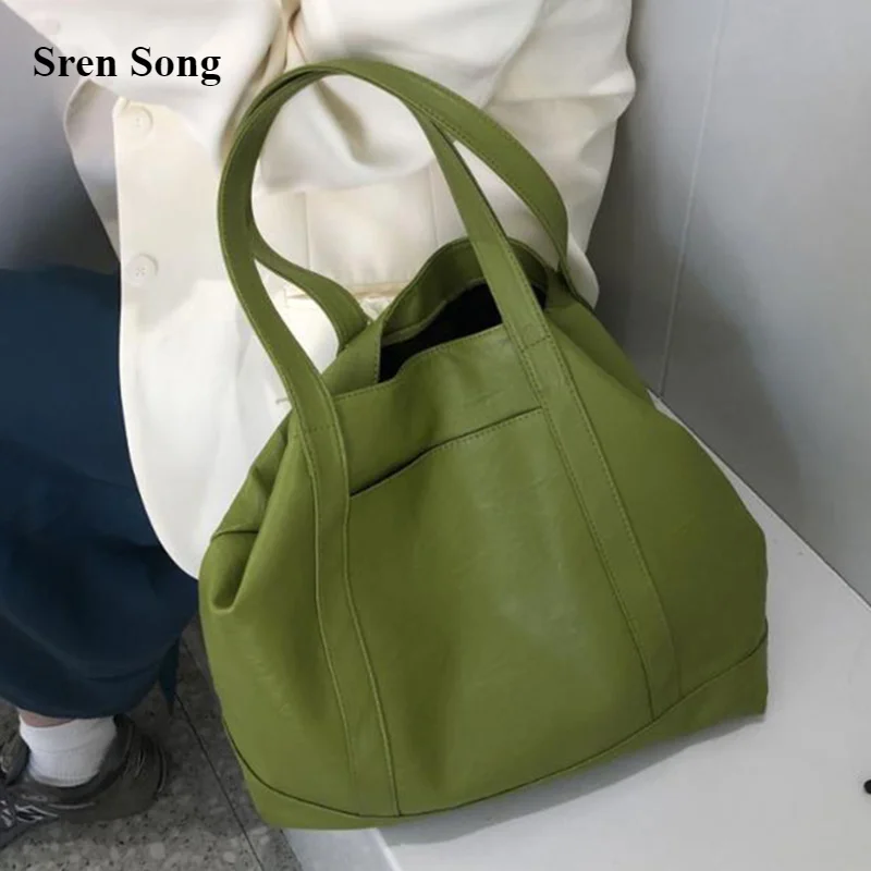 

Handbags Female 2023 New Large-capacity Shoulder Bags Casual Large Capacity Solid Color Bags 2023 able Purses