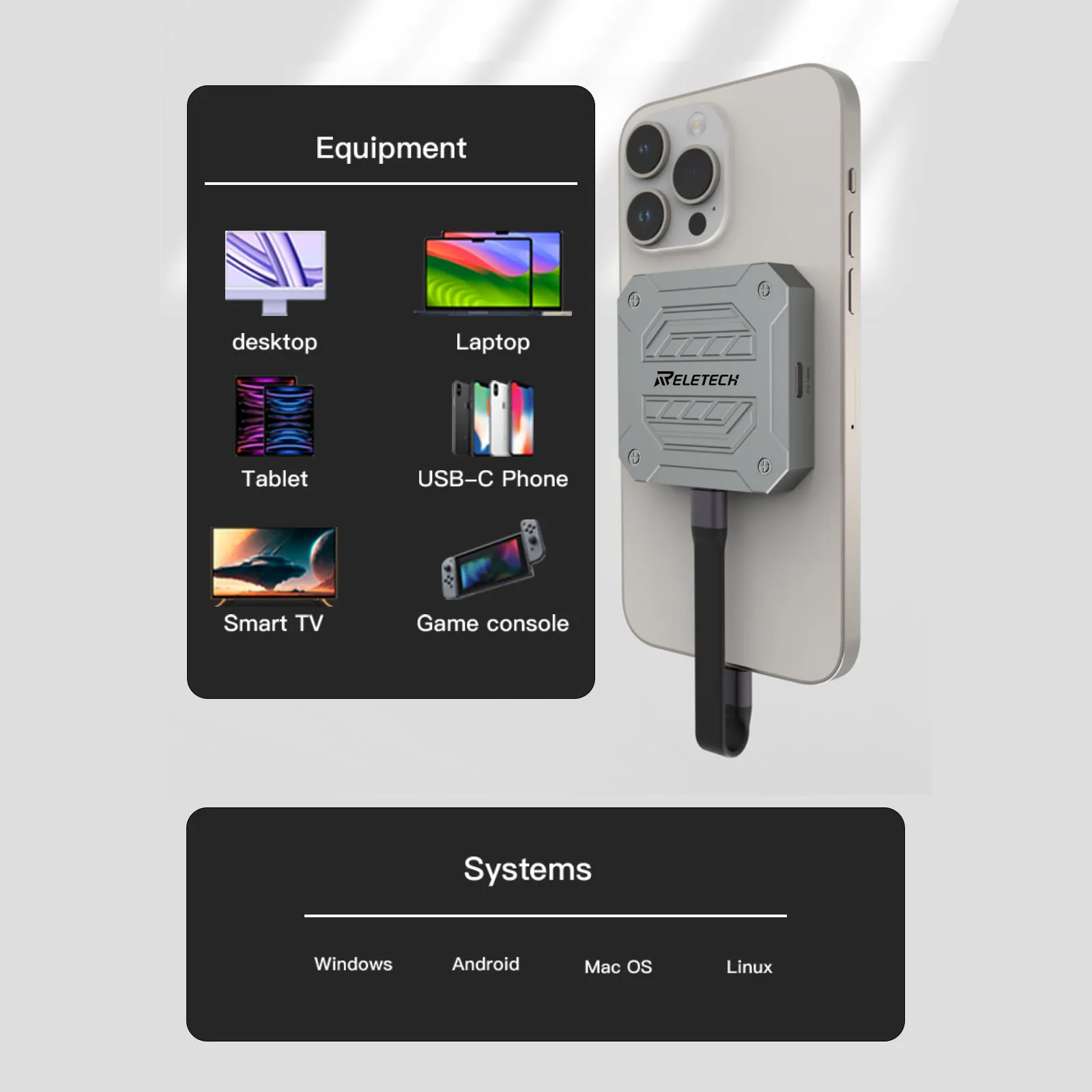 Портативный SSD Reletech Elite9 Pro 1 ТБ Магнитный Твердотельный Накопитель Сверхбыстрая