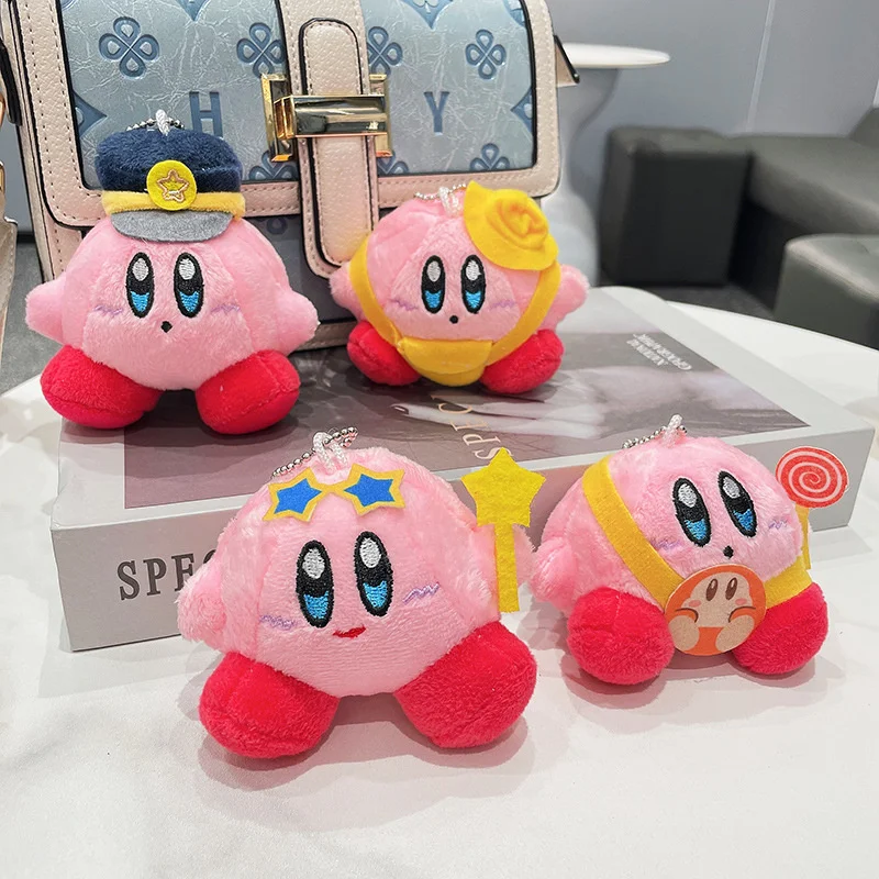 

Cartoon Kirby Anime Plush Toys Children Kawaii Pink Kirby Stuffed Toys Girls Plush Doll Fashion Women Pendant Plushie Keychain