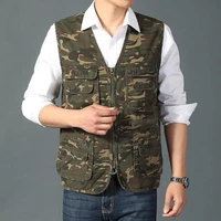 1pcs men camouflage fishing hunting vest cargo outdoor game outwear waistcoat multi pocket photography recreational fishing vest