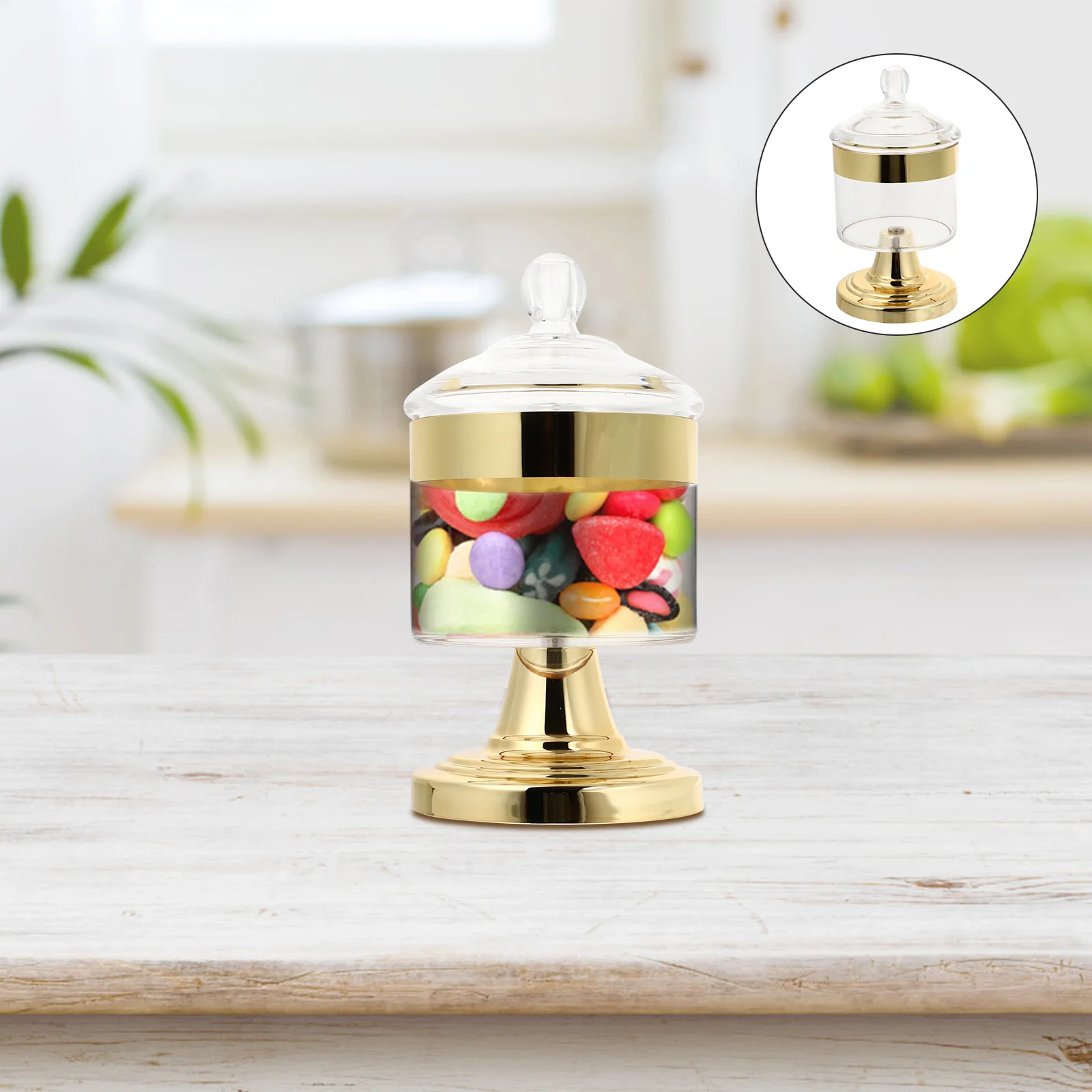 

Clear Apothecary Jars Candy Jars with Lids Small Candy Buffet Display Elegant Storage Jar Decorative Party Wedding Candy