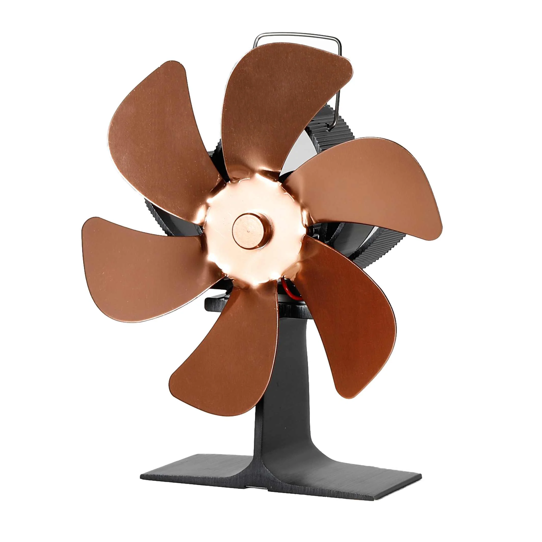 

6 Blade Black Fireplace Heat Powered Stove Fan Log Wood Burner Home Fireplace Fan Efficient Heat Distribution Eco Friendly Quiet